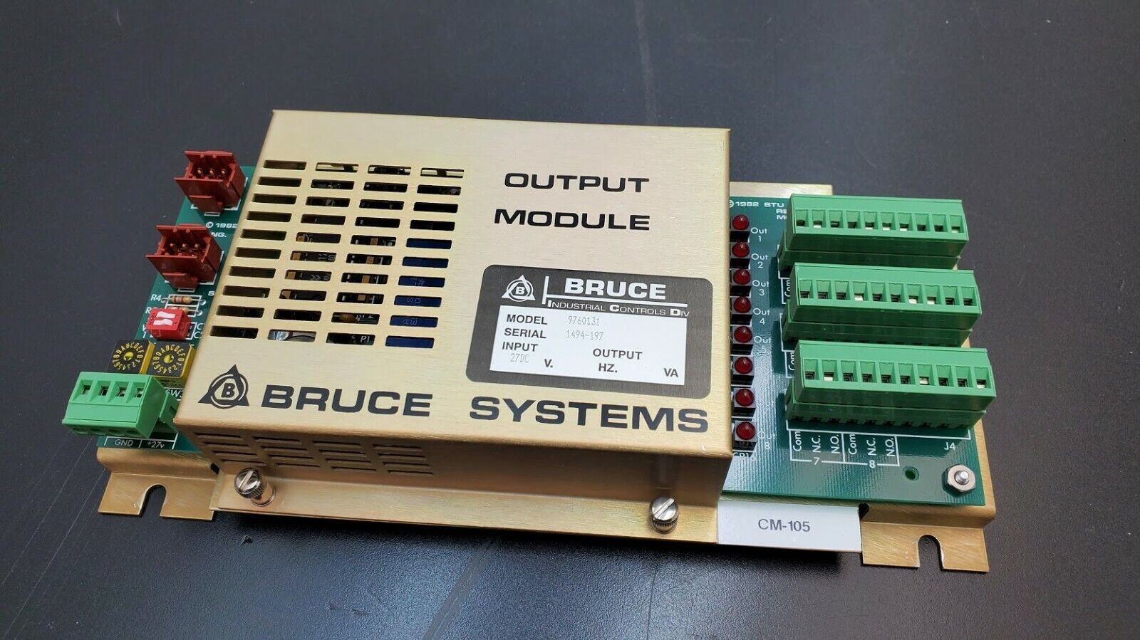 Bruce OUTPUT MODULE 9760131 Relay Output 3161111 SERIAL I/O 3161081 Tube Furnace