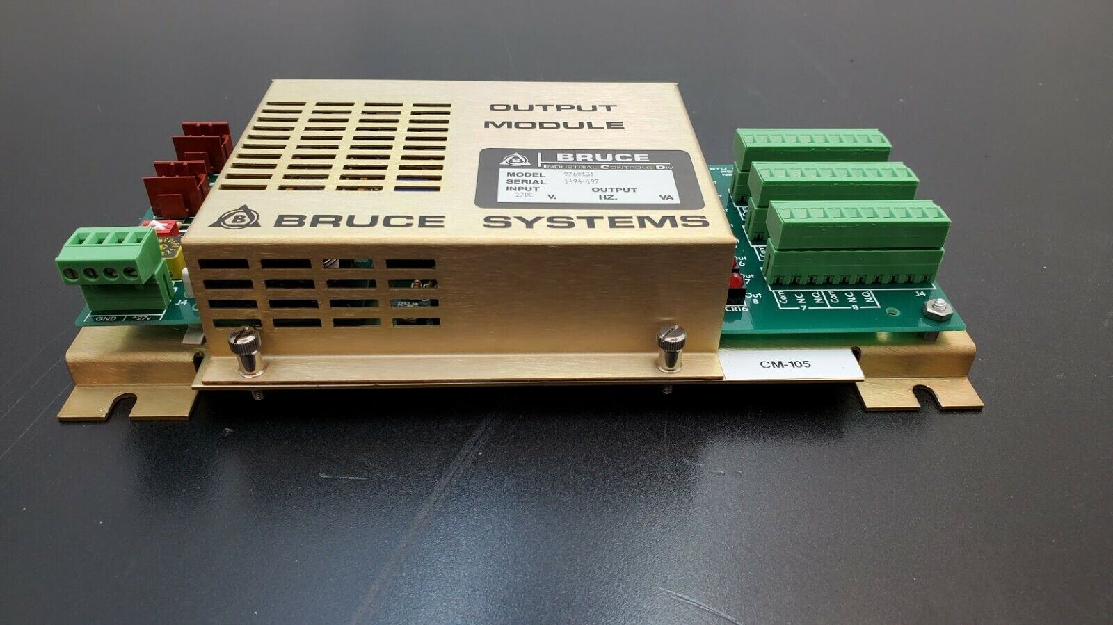 Bruce OUTPUT MODULE 9760131 Relay Output 3161111 SERIAL I/O 3161081 Tube Furnace