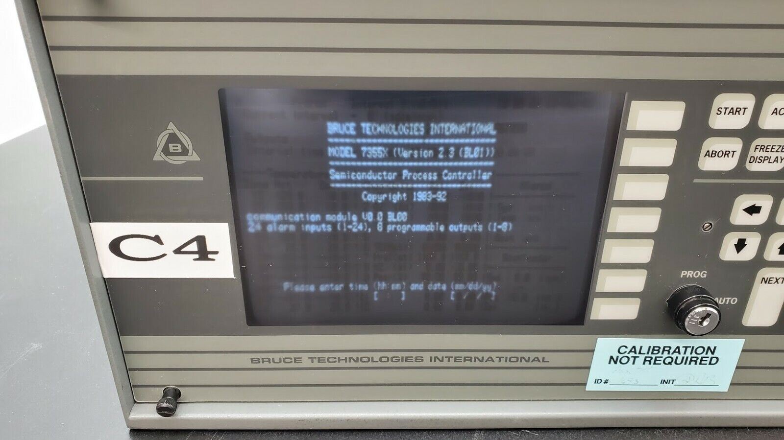 Bruce 7355X Semiconductor Process Controller Unit no key Model 9017142-002 (C4)