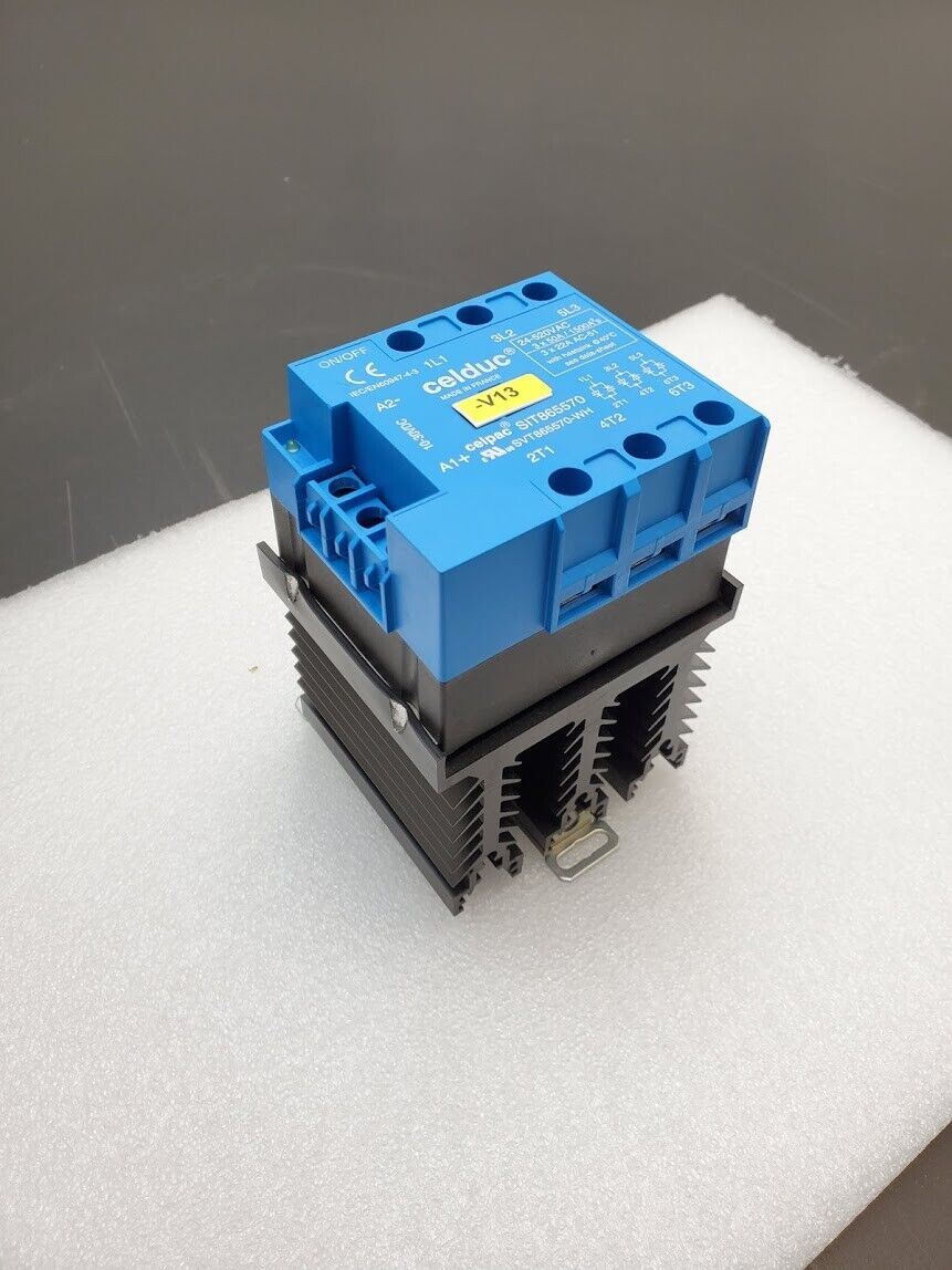 Celduc SIT865570 3 PH Phase Solid State Contactor 10-30VDC Input 24-520VAC 3x22A