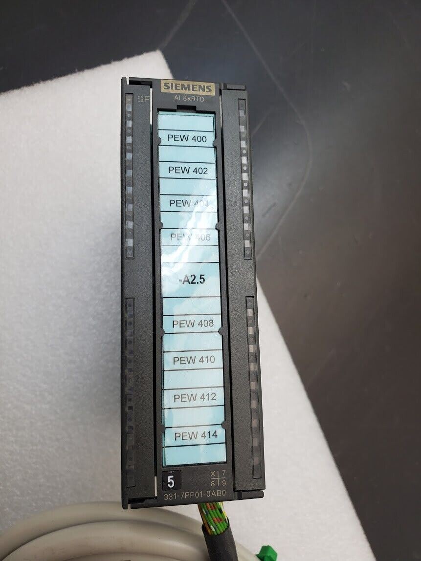 Siemens 6ES7 331-7PF01-0AB0 SIMATIC S7-300 Analog Input AI 8xRTD w/ breakout
