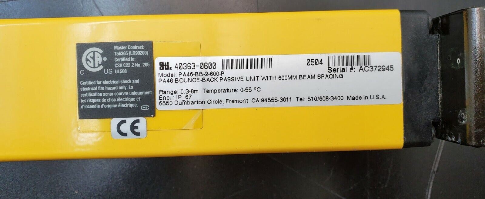 Omron STI PA4600 BB Perimeter Access Guard Bounce Back Active / Passive Units