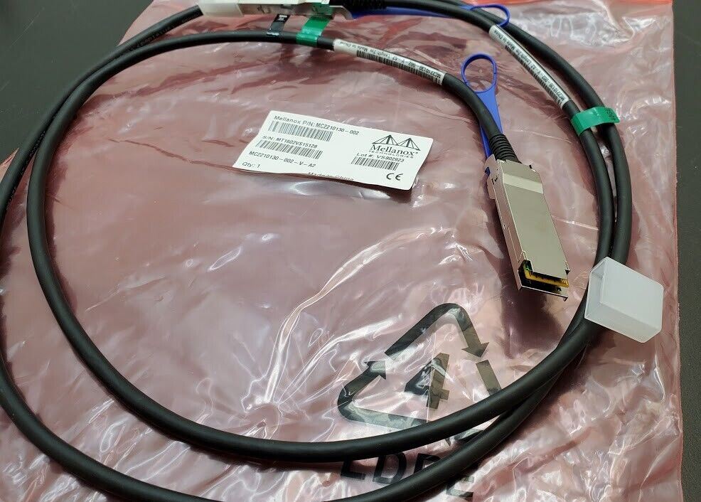 Mellanox NVIDIA MC2210130-002 Direct Attach Copper Cable Ethernet 40GbE QSFP 2m