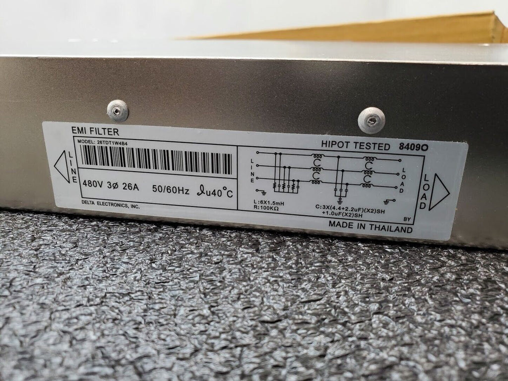 DELTA ELECTRONICS 26TDT1W4B4 VFD EMI 3 Phase Line Filter 480V 26A 50/60Hz NEW