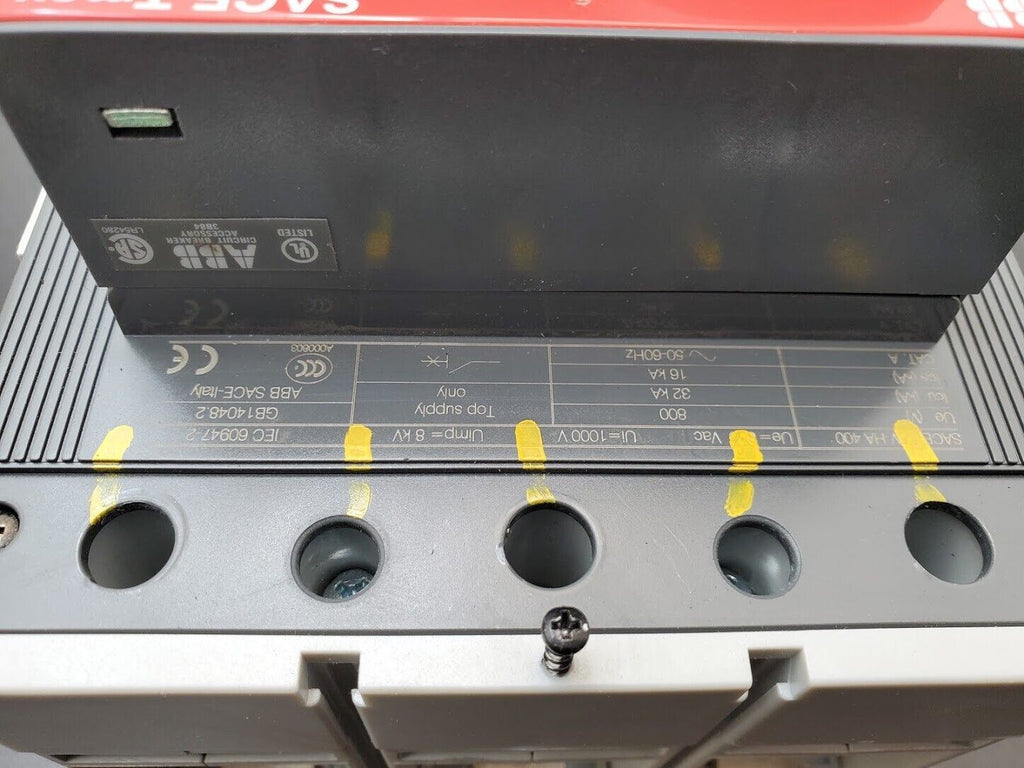 ABB SACE Tmax T5V-HA 400 Circuit Breaker 400 Amps 1000 VAC 3 Pole Rotary Handle