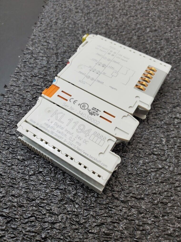 Beckhoff KL1194 Digital Input Module 4x Digital Input 24VDC Negative Switch .2ms