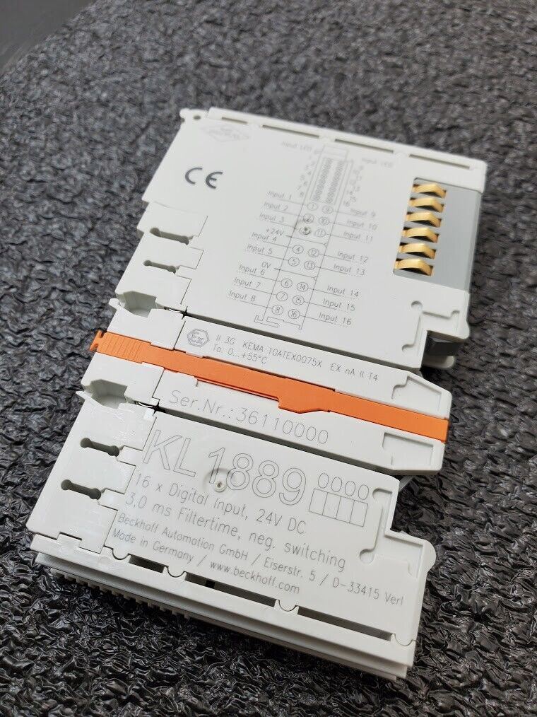 Beckhoff KL1889 HD Bus Terminal 16-Channel Digital Input 24VDC Ground Switching