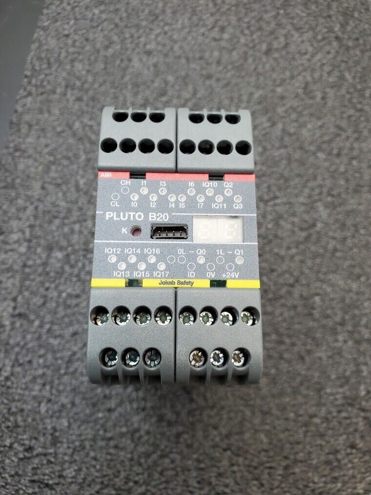 Jakob Safety PLC ABB Pluto B20 Safety Relay 4x 4-20mA/0-10V analog inputs 24VDC