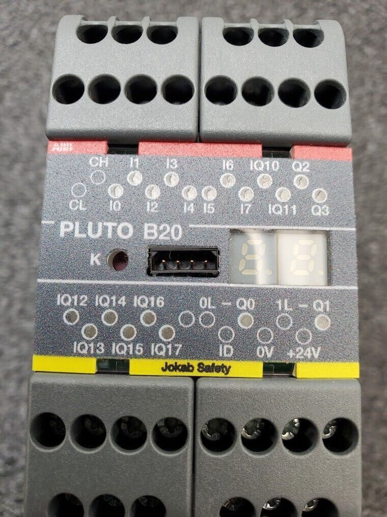 Jakob Safety PLC ABB Pluto B20 Safety Relay 4x 4-20mA/0-10V analog inputs 24VDC