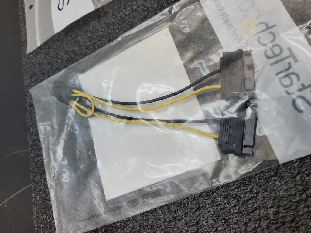 2x Startech Dual SATA Power x 6-Pin PCI Express Video Card Cable Adapter 6"