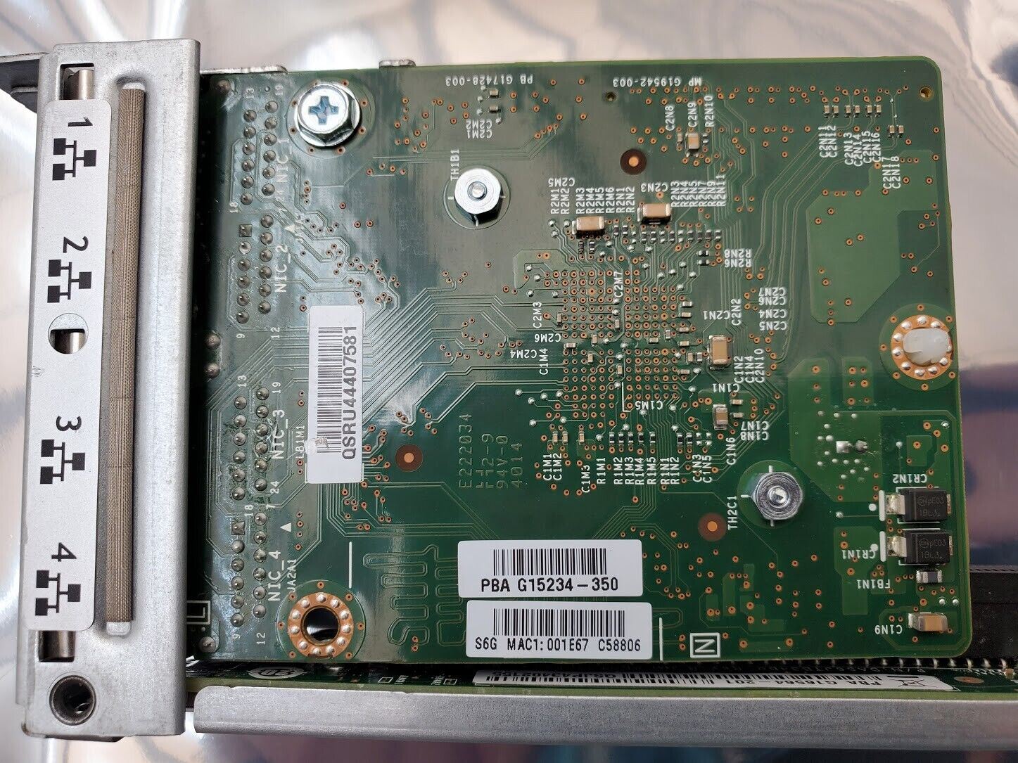 INTEL S2600JF 5 Port NIC IOM Carrier Ethernet G16565-301 G15234-350 G51554-201