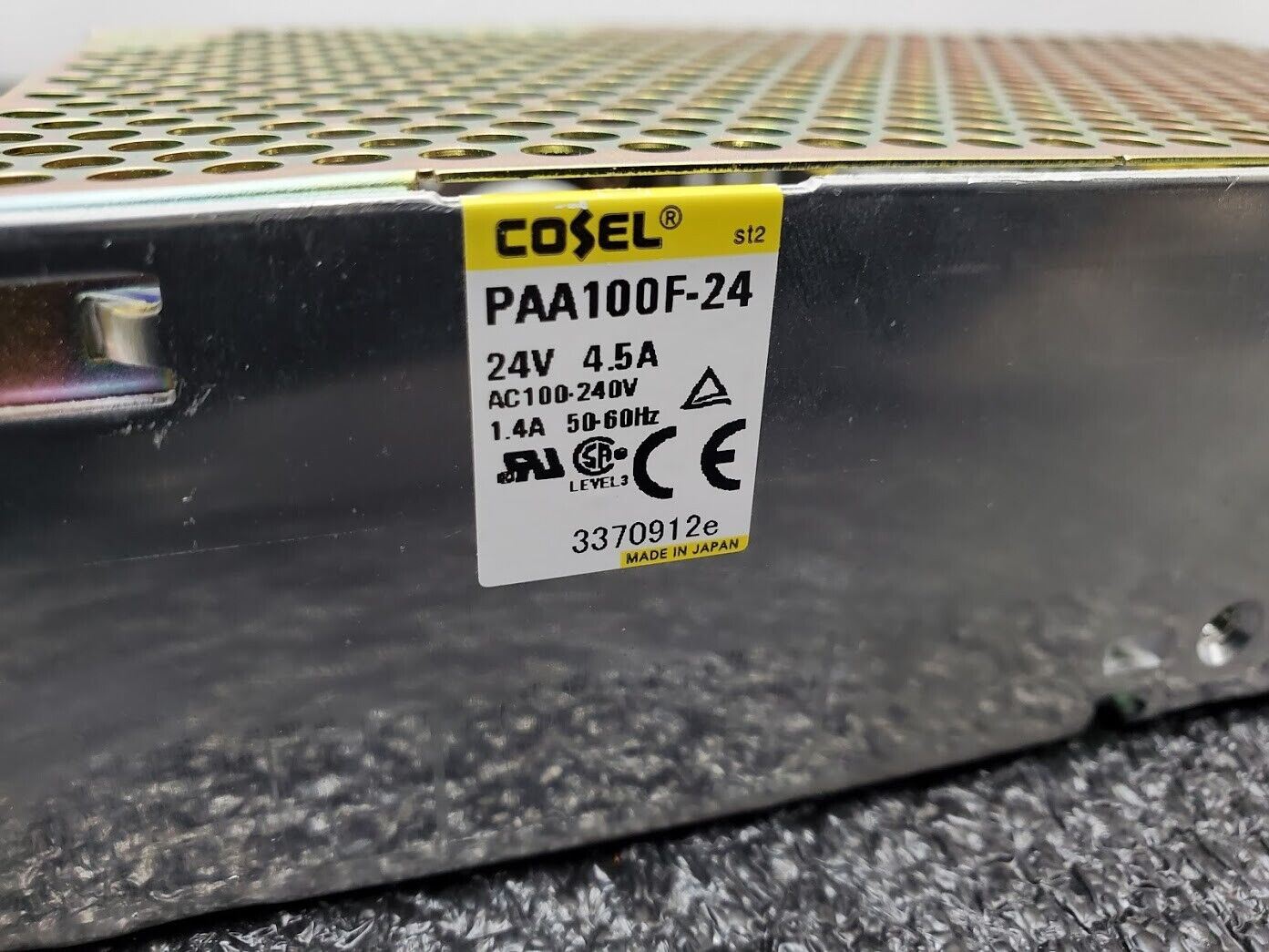 Cosel PAA100F-24 DC Power Supply 24VDC @ 4.5 A 100-240V 1.4A Input Working Pull