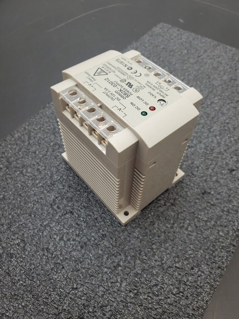 OMRON S82K-03012 DC DIN Rail Mount Power Supply 12VDC 2.5A Out 100-240V 0.9A In