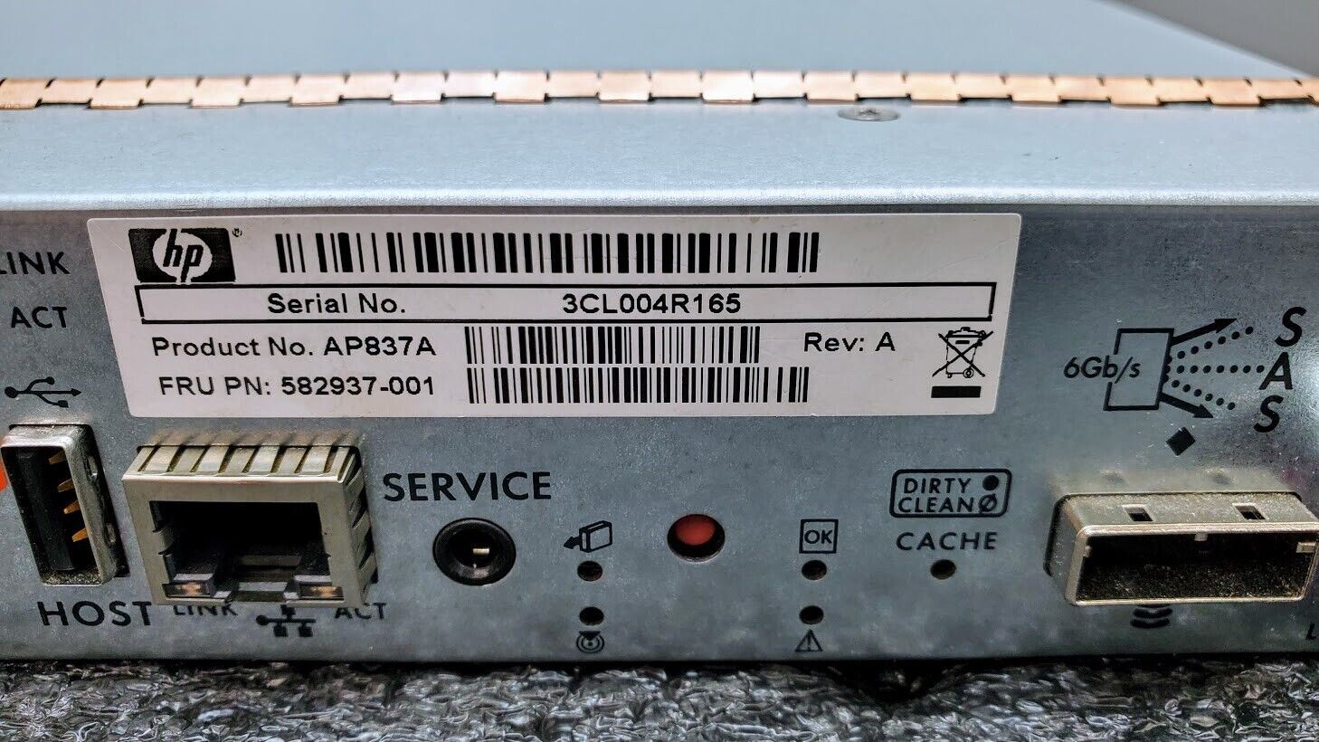 For Parts HP AP837A for StorageWorks P2000 3PAR SAS FC iSCSI Control 582937-001