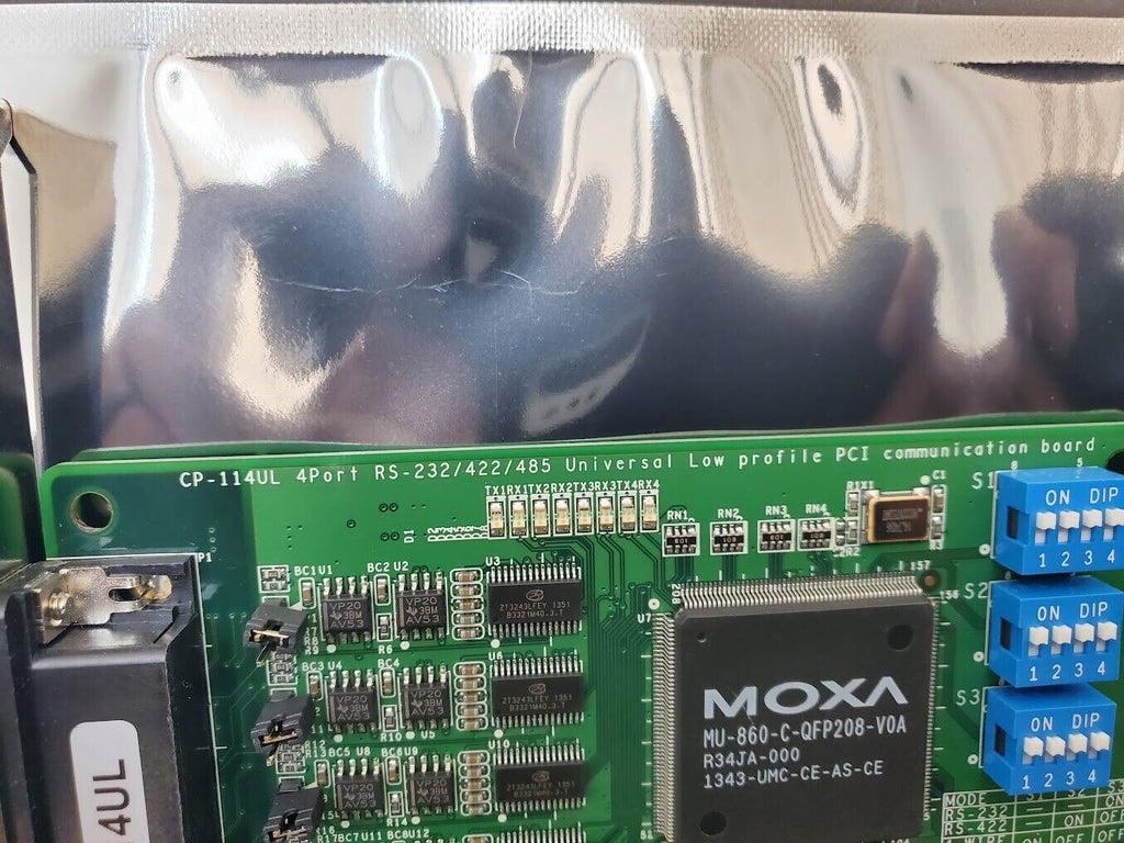 MOXA CP-114UL RS232 422 485 serial card 4-port PCIE slot DB9 Breakout Cable