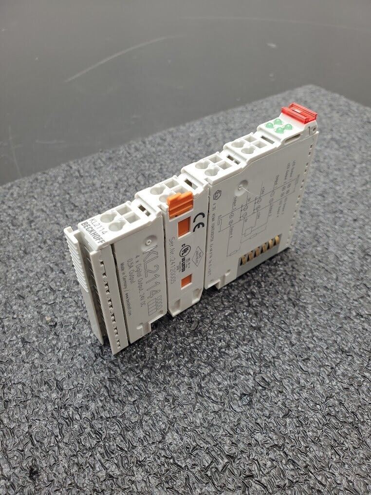 BECKHOFF KL2114 KL 2114 4x Digital Output Module 24VDC  0.5A Output DIN Rail