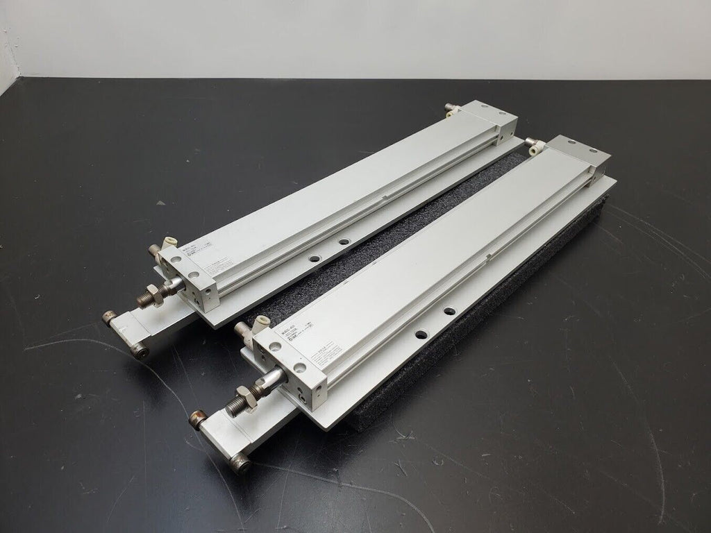 PAIR, 2X MUB32-400-DCL7204L 400mm Travel Pneumatic Linear Actuator Non Rotating
