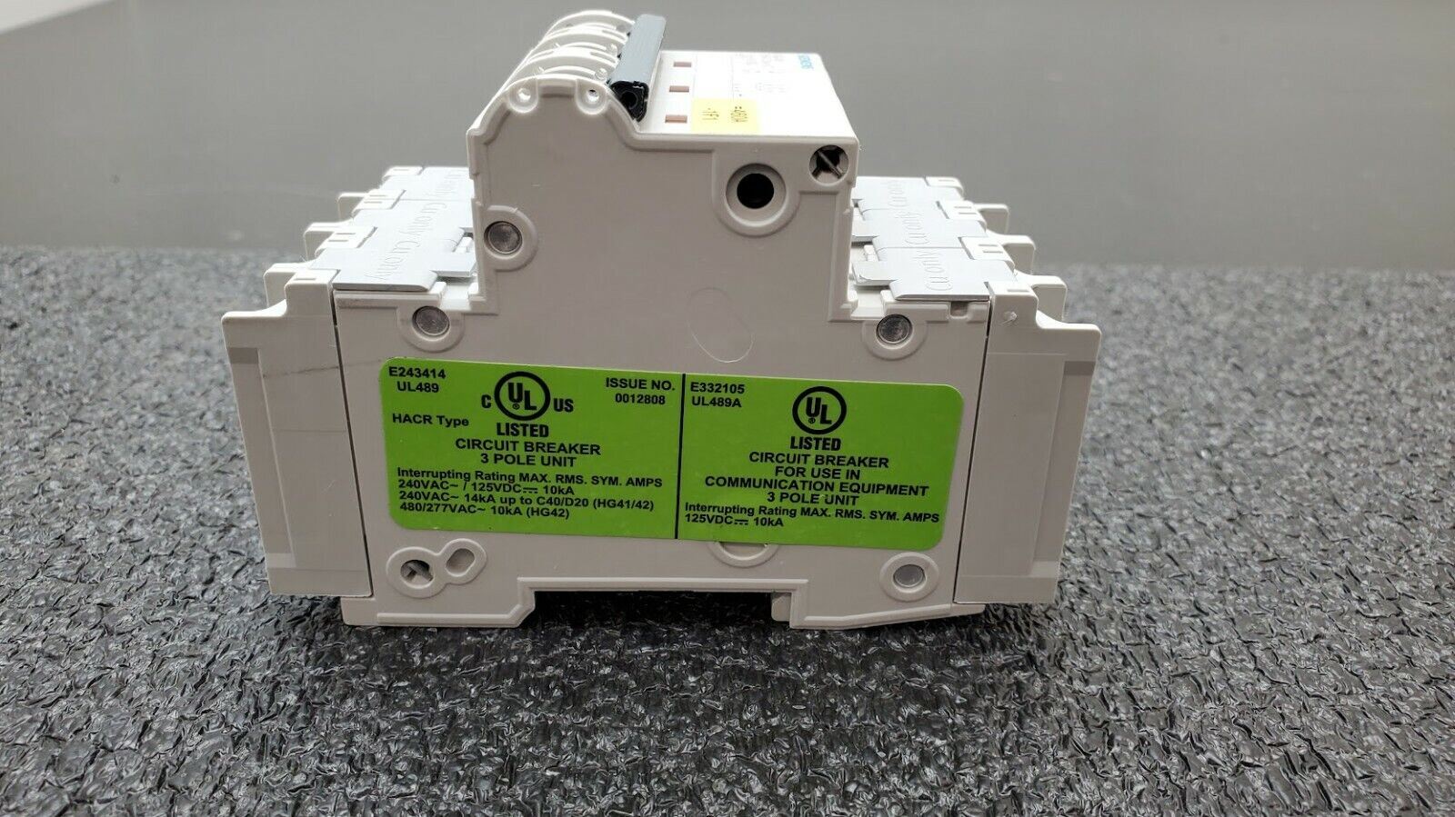 SIEMENS 5SJ4325-7HG41 Circuit Breaker 5SJ43, 25A, 240 V, 50/60Hz Type HSJ 3-Pole