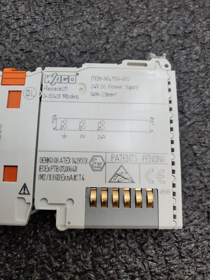 Wago 750-602 24VDC Power Supply Module 10A Din Rail Working Pull Guaranteed
