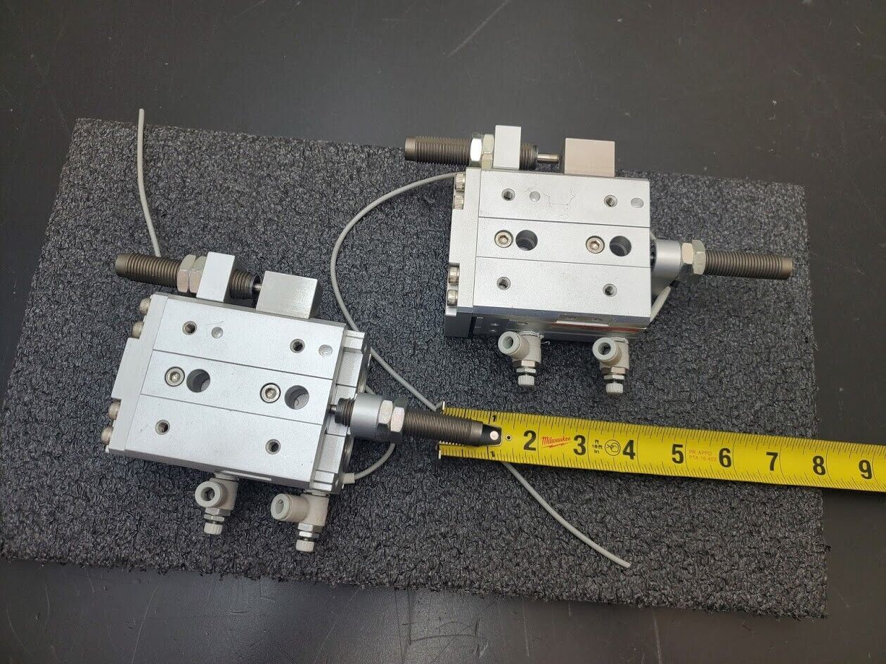 2x TPC NLCD20-20S-W8H Air Slide Pneumatic Linear Table Actuator 20mm Stroke