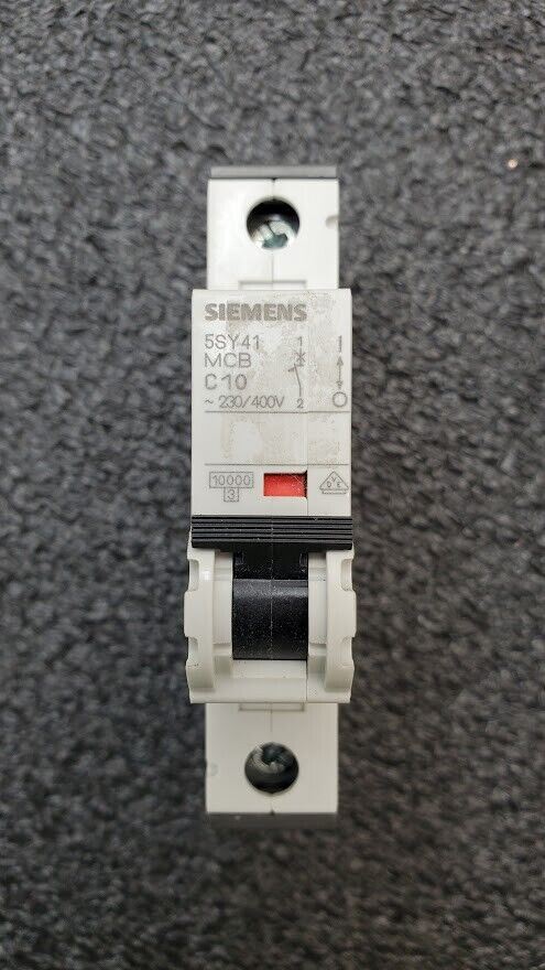 SIEMENS 5SY41 MCB C10 Single Pole CIRCUIT BREAKER / 5SY4110-7 / ~230-400V / 5A
