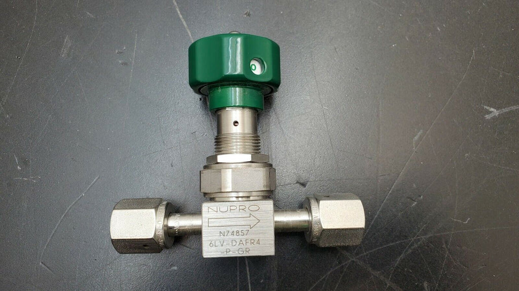 NUPRO 6LV-DAFR4-P-GR Manual Stainless Steel On/Off Gas Valve 1/4" VCR