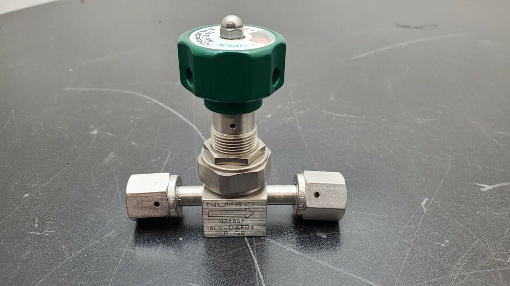 NUPRO 6LV-DAFR4-P-GR Manual Stainless Steel On/Off Gas Valve 1/4" VCR