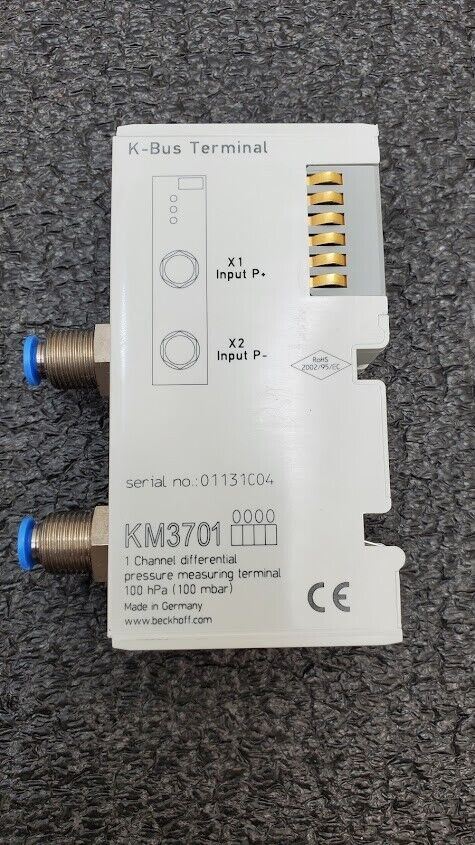 BECKHOFF KM3701 K-Bus 1 Channel Differential Pressure Measuring Terminal ±100hPa