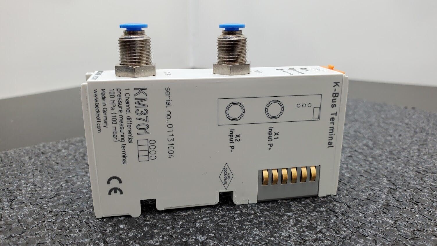 BECKHOFF KM3701 K-Bus 1 Channel Differential Pressure Measuring Terminal ±100hPa