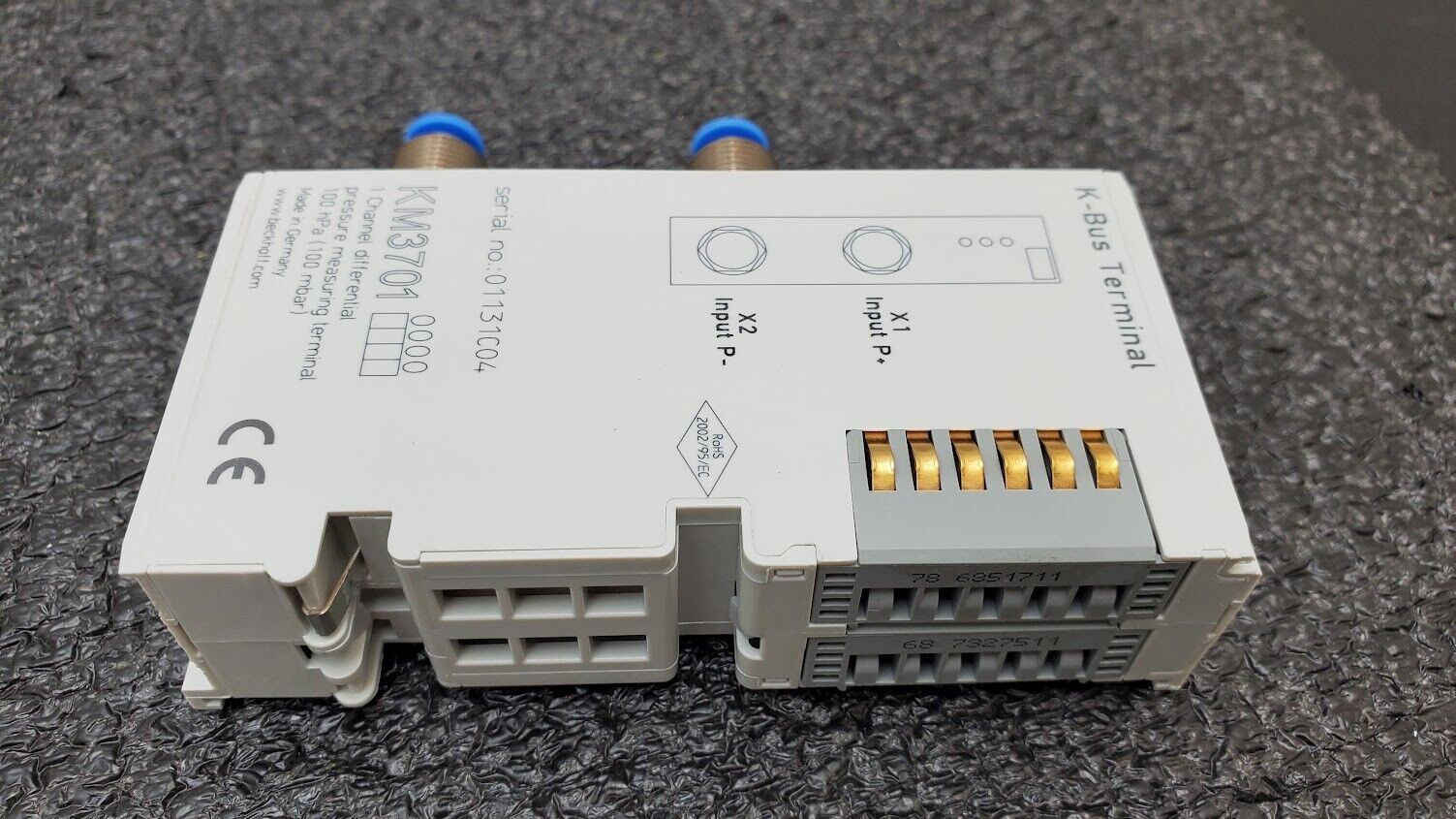 BECKHOFF KM3701 K-Bus 1 Channel Differential Pressure Measuring Terminal ±100hPa