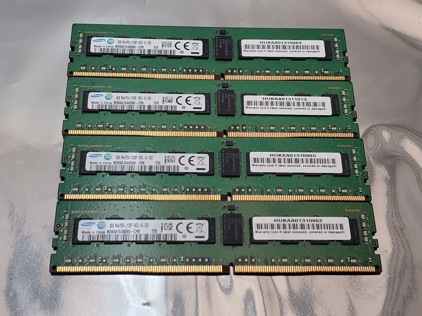 Samsung 32GB 4x8GB 1Rx4 PC4-2133P-RC0-10 DDR4 ECC Registered Server Memory