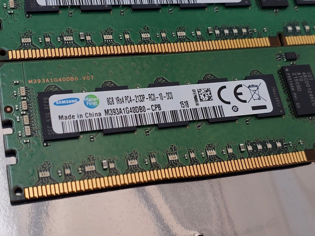 Samsung 32GB 4x8GB 1Rx4 PC4-2133P-RC0-10 DDR4 ECC Registered Server Memory