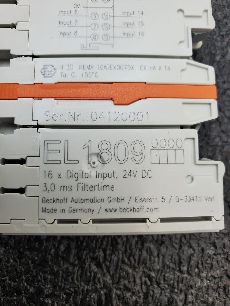 Beckhoff EL1809 16x Digital Input 24VDC Module 3.0ms Filtertime