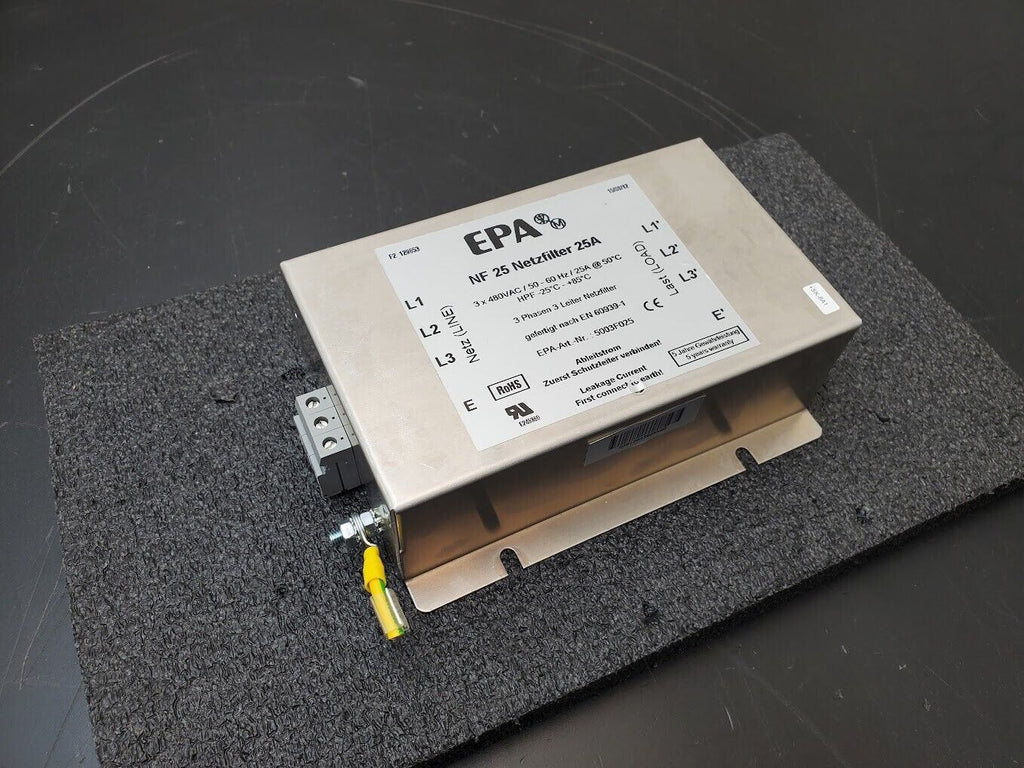 EPA NF 25 Netzfilter 3PH 3-Phase Line Filter 480VAC, 25A