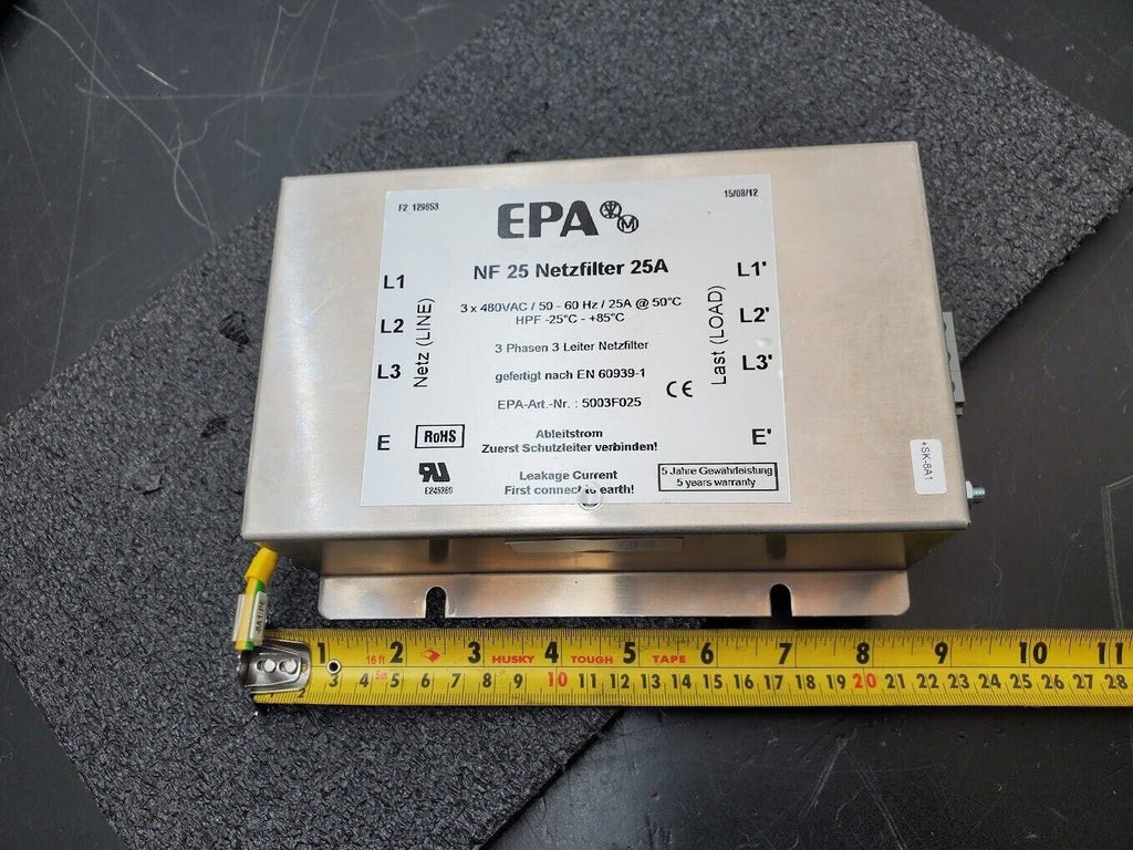 EPA NF 25 Netzfilter 3PH 3-Phase Line Filter 480VAC, 25A