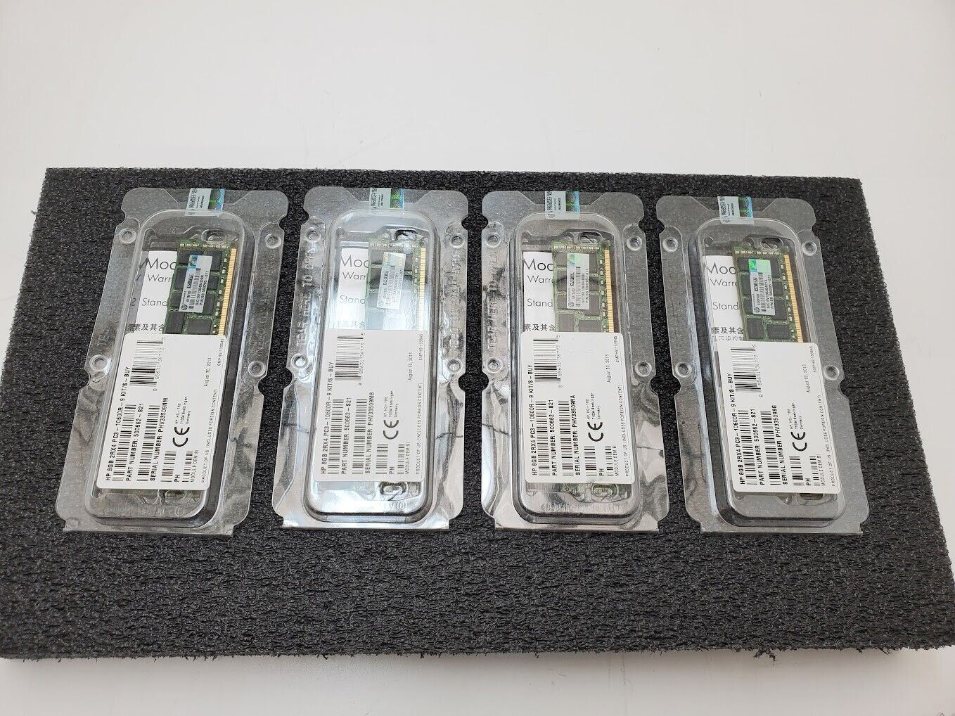 32Gb 4x8GB HP 500205-071 RAM Memory 2RX4 PC3-10600R Factory Sealed New In Box