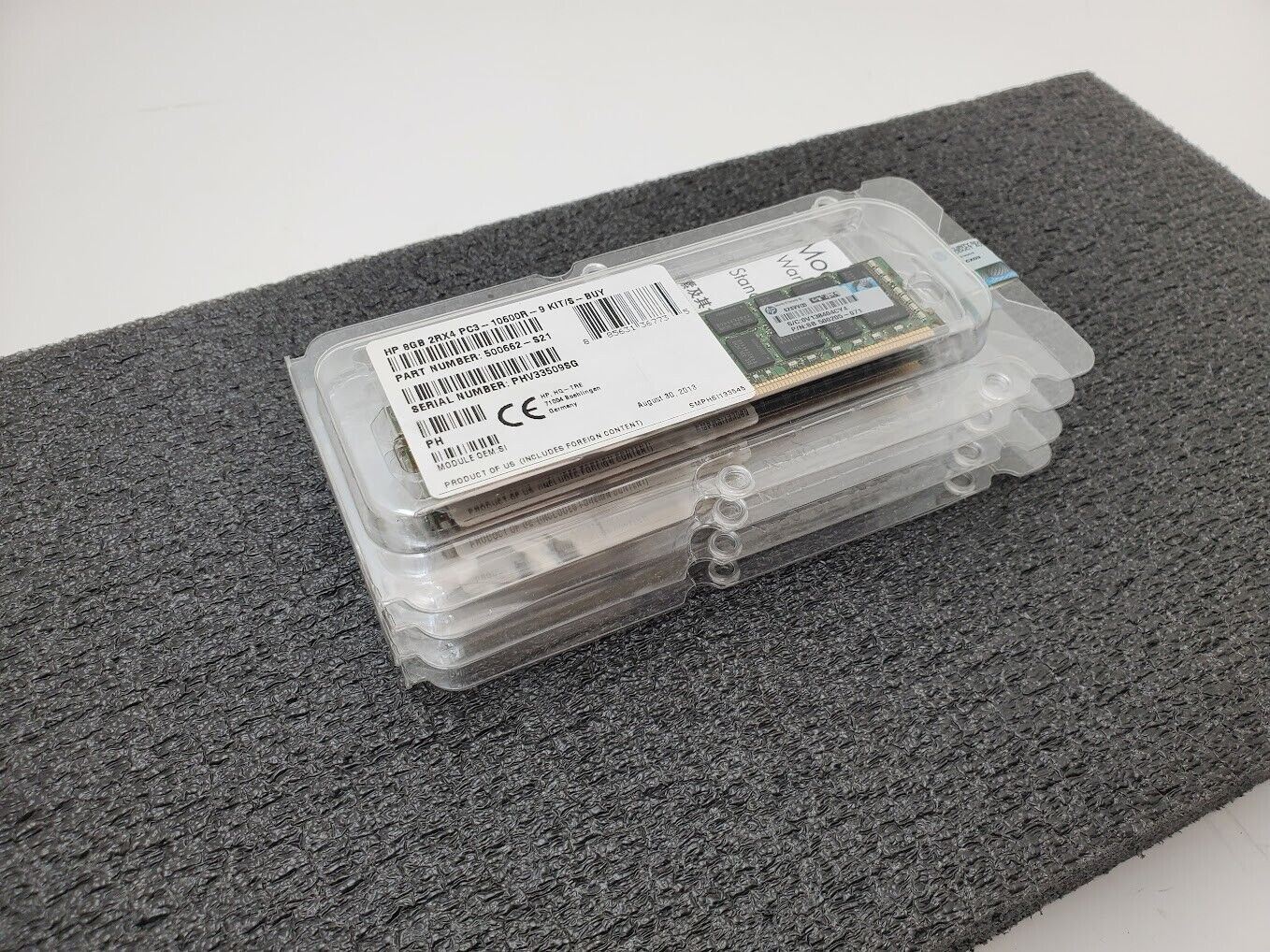 32Gb 4x8GB HP 500205-071 RAM Memory 2RX4 PC3-10600R Factory Sealed New In Box