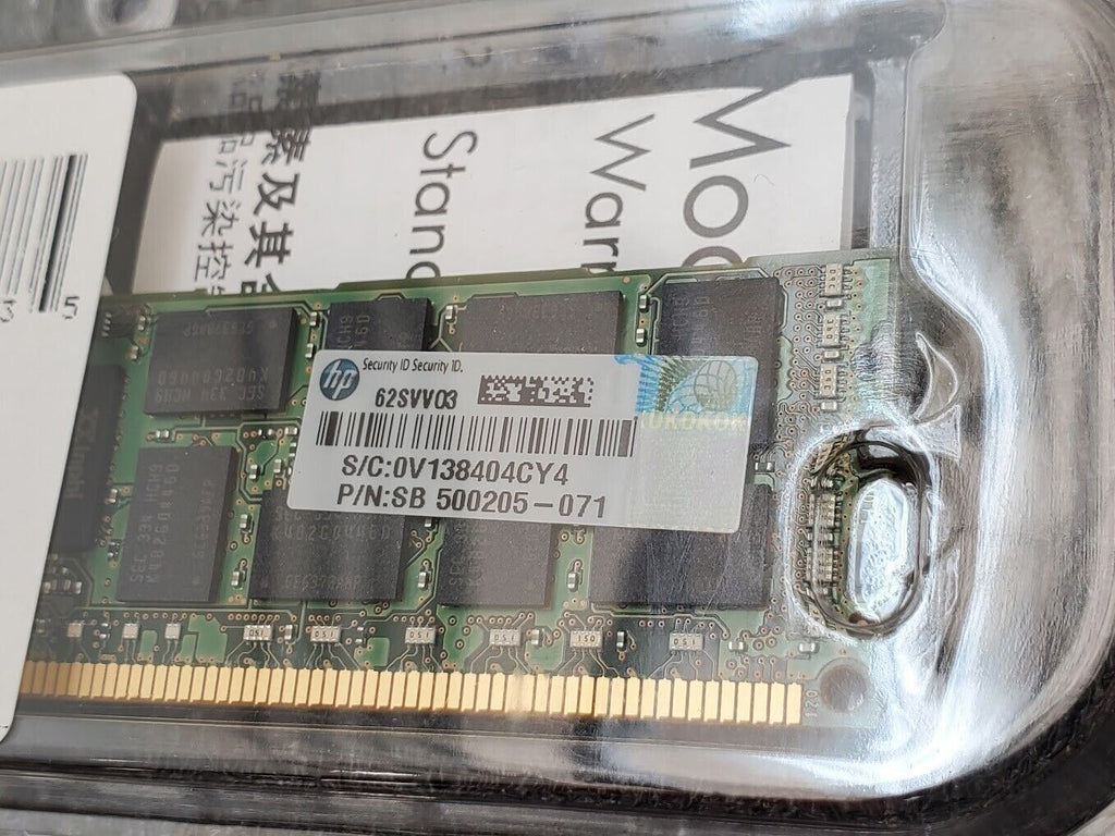 32Gb 4x8GB HP 500205-071 RAM Memory 2RX4 PC3-10600R Factory Sealed New In Box