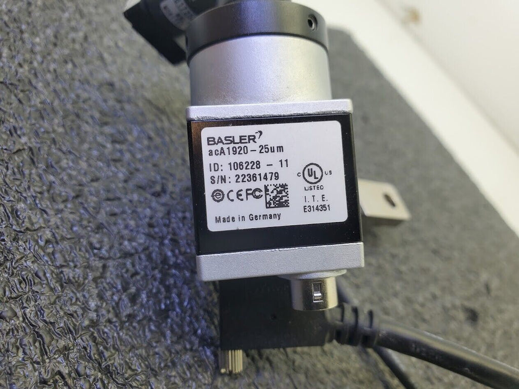 Basler acA1920-25um 2MP 26fps B&W USB Machine Vision Inspection Camera w/Lens