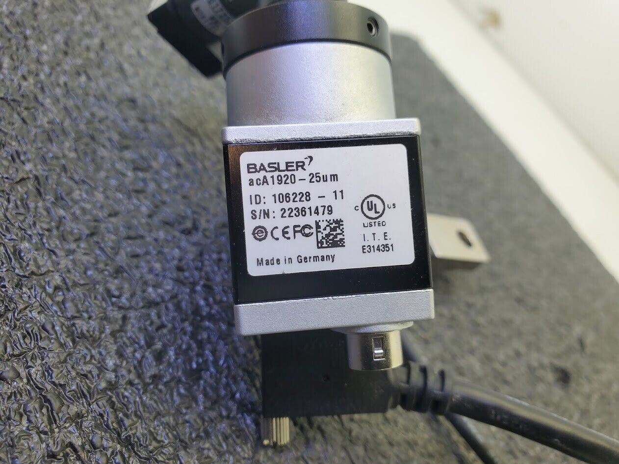 Basler acA1920-25um 2MP 26fps B&W USB Machine Vision Inspection Camera w/Lens