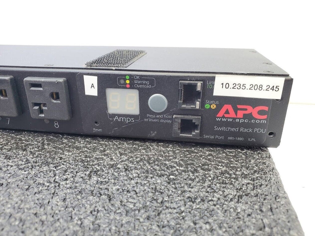 APC AP7901 Switched Rack PDU 1U 16A 120V Rack Mountable NEMA L5-20P Plug