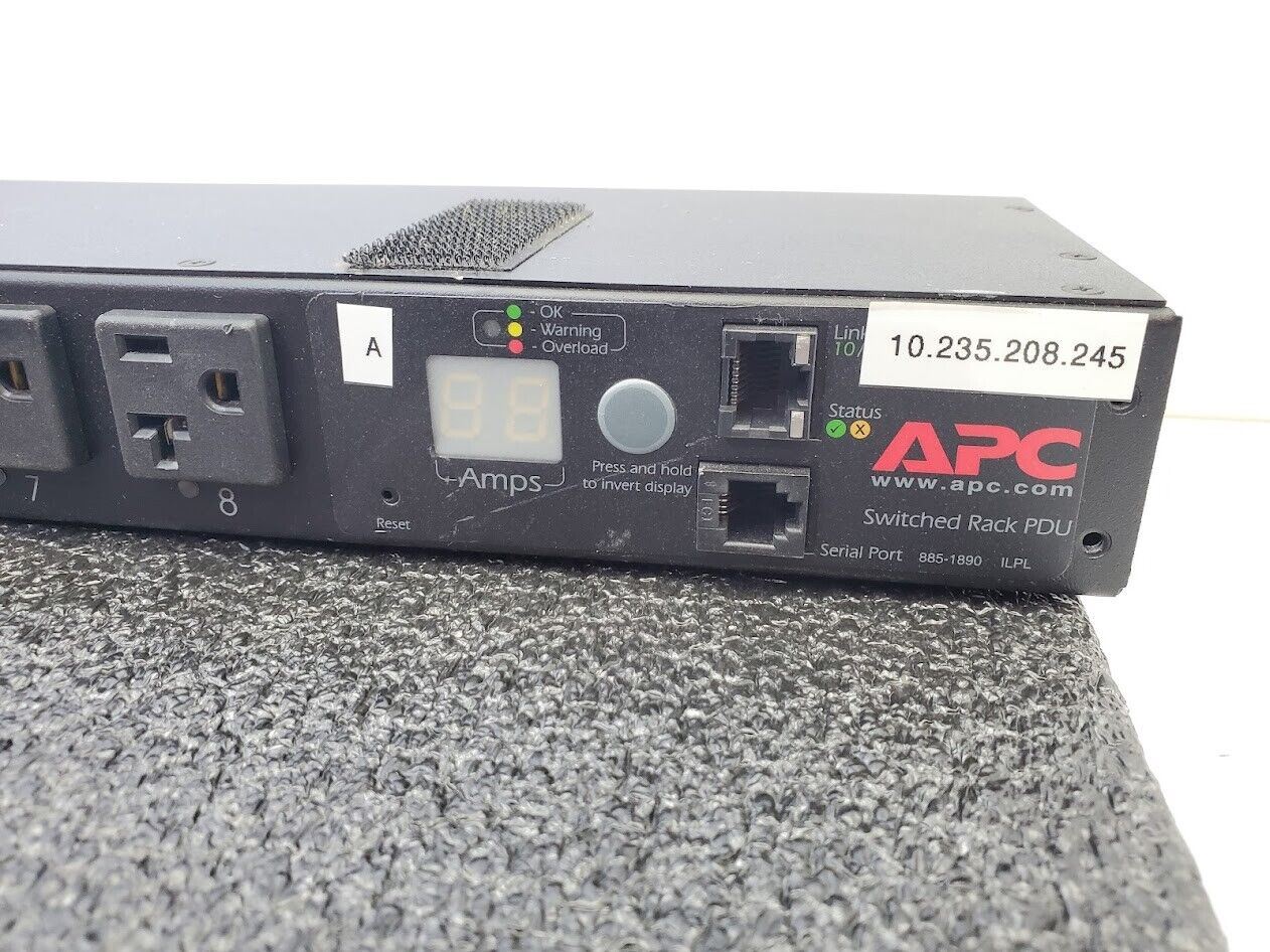 APC AP7901 Switched Rack PDU 1U 16A 120V Rack Mountable NEMA L5-20P Plug