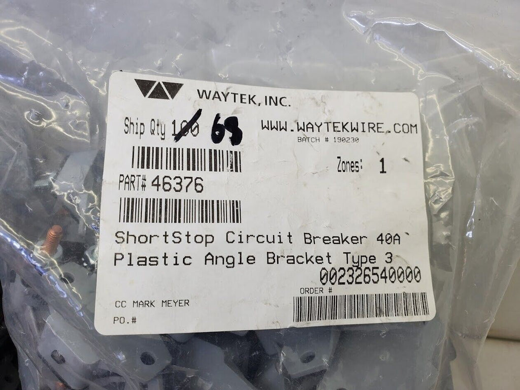 Lot of 168 A19 B45 Waytek Auto Reset Circuit Breaker Short Stop 20A 40A +Boots