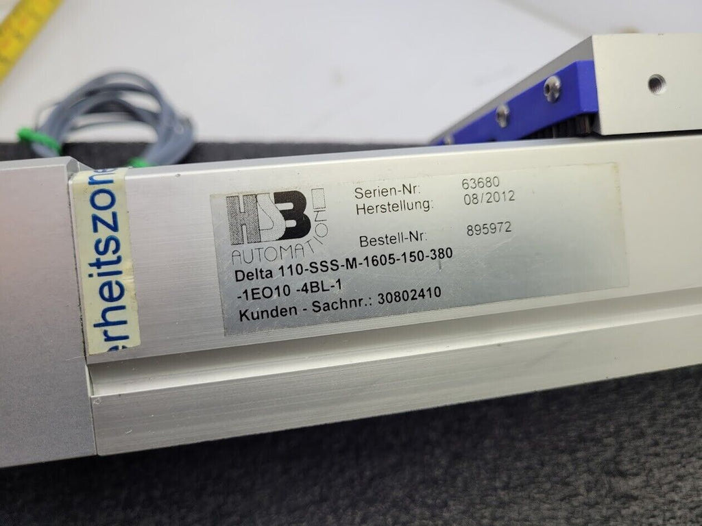 HSB Automation 110-SSS-M-1605-150-380-1EO10-4BL-1 Ball Screw Linear Actuator