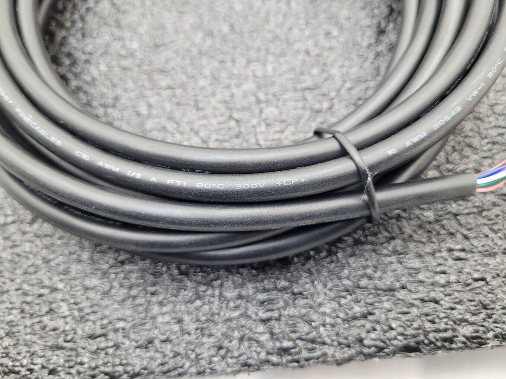 FINECABLES E343967 12Pin M12 Barrel Right Angle Male 12 Conductor New Pigtail 6M