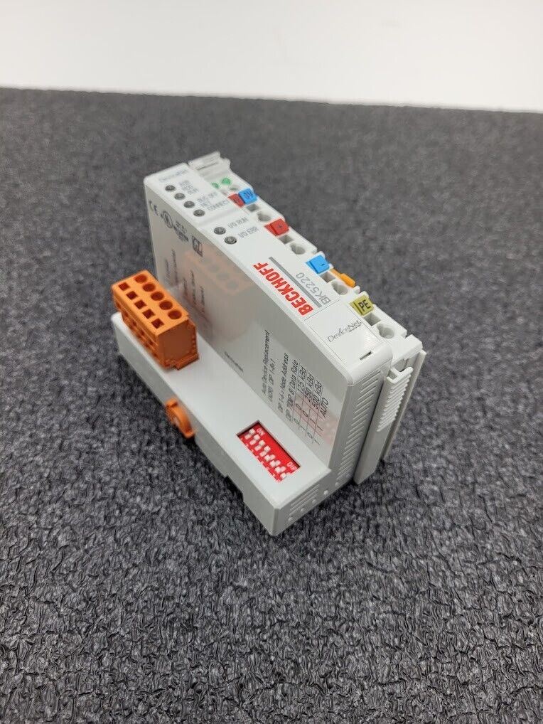 Beckhoff BK5220 DeviceNet Bus Coupler 24VDC 125/250/500 kBaud DIN Rail Mount