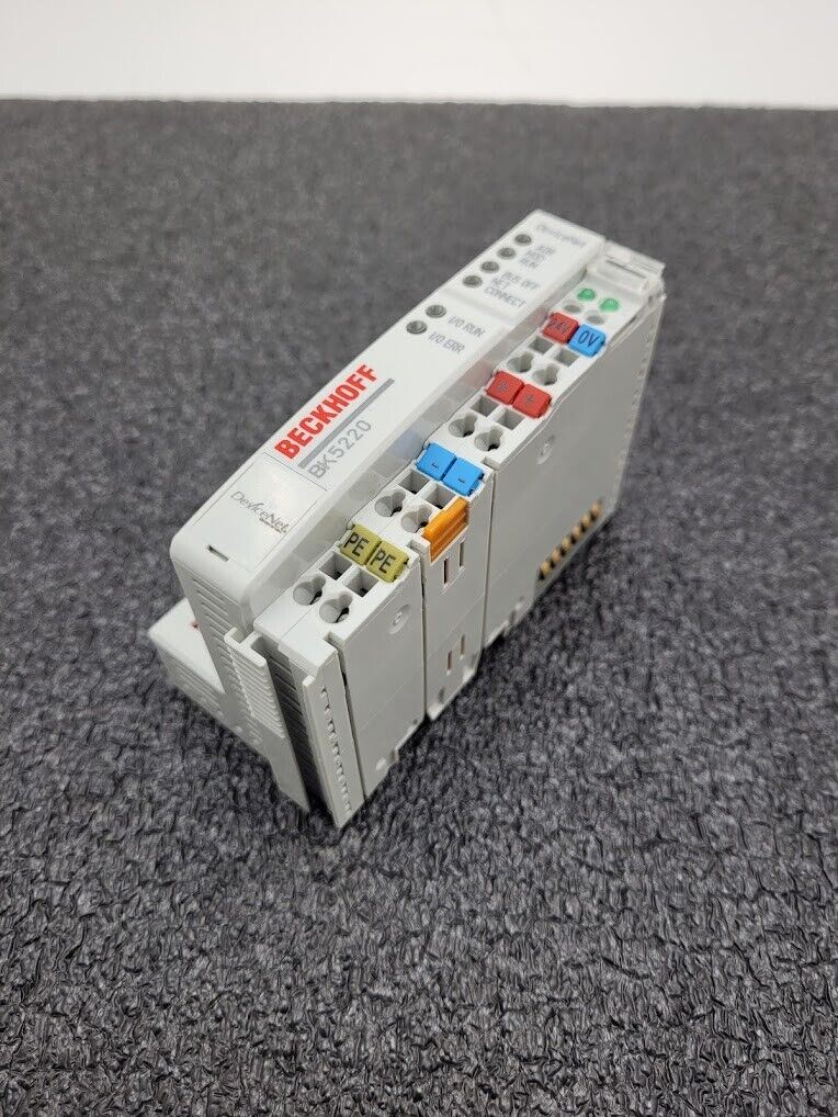Beckhoff BK5220 DeviceNet Bus Coupler 24VDC 125/250/500 kBaud DIN Rail Mount
