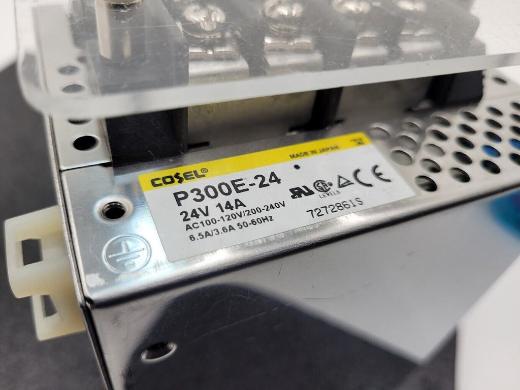 Cosel P300E-24 / P300E24 100-240VAC 6.5A Input 24V 14A 300W Output Working Pull