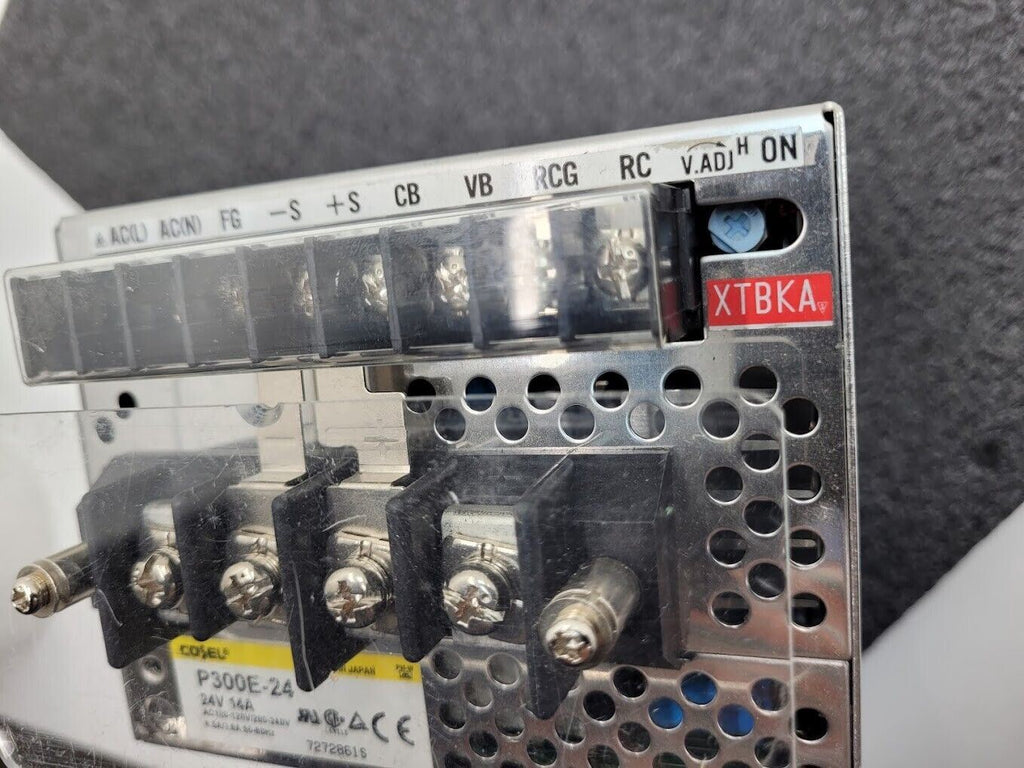 Cosel P300E-24 / P300E24 100-240VAC 6.5A Input 24V 14A 300W Output Working Pull