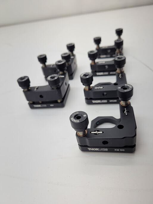 Lot of 6 Thorlabs Laser Lens KS1 Ø1" Precision Kinematic Mirror Mount KM100